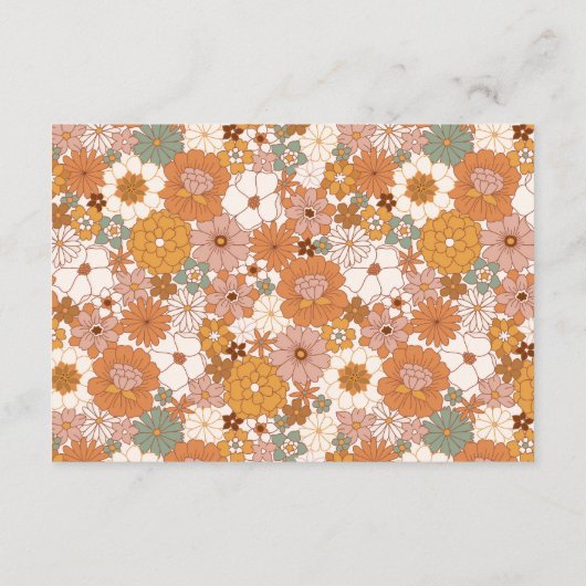 Groovy Baby shower Ouderschap Tip Kaart (Achterkant)