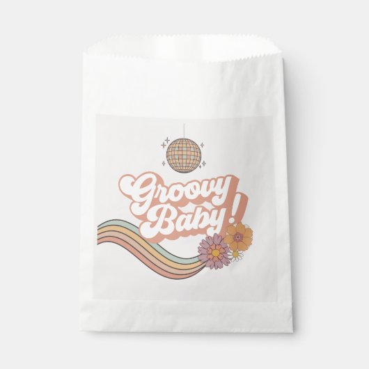 Groovy Baby shower Party Favors Bag Bedankzakje (Voorkant)
