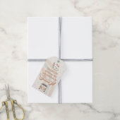 Groovy baby shower retro 70s thema cadeau-etikette cadeaulabel (Met Touw)