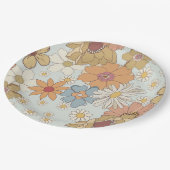 Groovy Baby shower Retro Party Borden Papieren Bordje (Gekanteld)