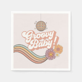 Groovy Baby shower Retro Party Borden Servet
