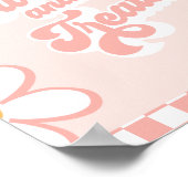 Groovy Baby shower snoep en lekkernijen teken Poster (Hoek)