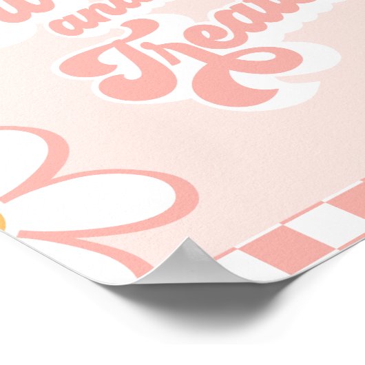 Groovy Baby shower snoep en lekkernijen teken Poster (Hoek)