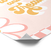 Groovy Baby shower snoep en lekkernijen teken Poster (Hoek)