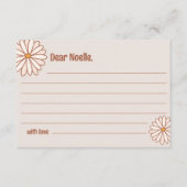 Groovy Baby shower Time Capsule Note Kaart (Voorkant)