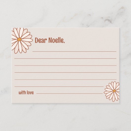 Groovy Baby shower Time Capsule Note Kaart (Voorkant)