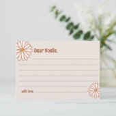 Groovy Baby shower Time Capsule Note Kaart (Staand voorkant)