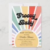 Groovy Baby Sunshine Baby shower Uitnodiging (Voorkant)