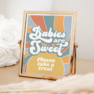 Groovy baby's zijn fijn, neem een Treat Shower. Poster