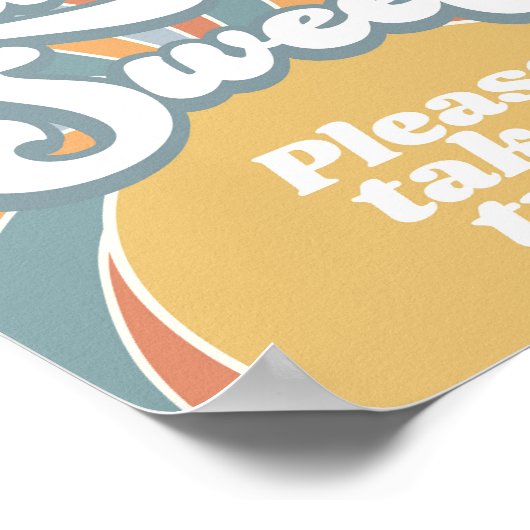 Groovy baby's zijn fijn, neem een Treat Shower. Poster (Hoek)