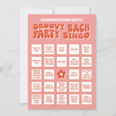 Groovy Bach Bachelorette Party Bingo, download het Kaart (Voorkant)