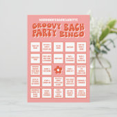 Groovy Bach Bachelorette Party Bingo, download het Kaart (Staand voorkant)