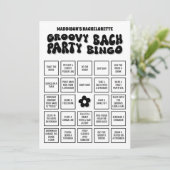 Groovy Bach Bachelorette Party Bingo, download het Kaart (Staand voorkant)
