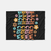 Groovy Bach Crew Grappige Bachelorette Bruiloft Fe Fleece Deken (Voorkant (Horizontaal))