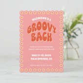 Groovy Bach - Uitnodiging voor vrijgezellenfeest (Staand voorkant)