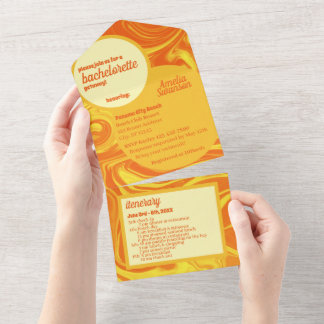 Groovy Bachelorette allemaal in één uitnodiging