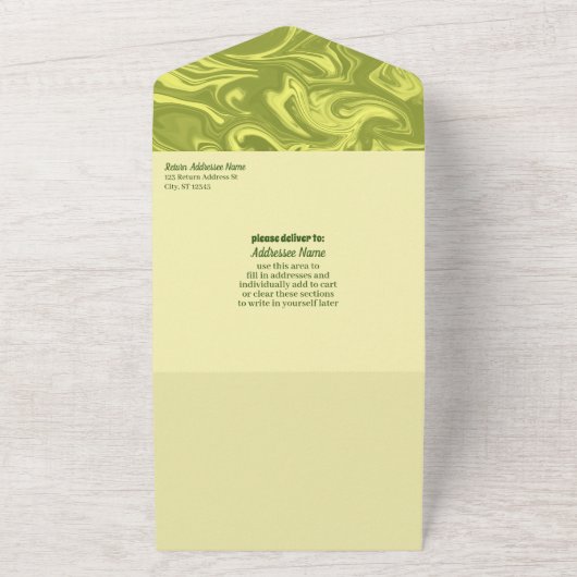 Groovy Bachelorette allemaal in één uitnodiging (Buitenkant)