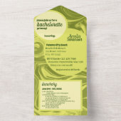 Groovy Bachelorette allemaal in één uitnodiging (Binnen)