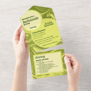 Groovy Bachelorette allemaal in één uitnodiging