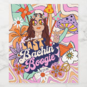 Groovy Bachelorette Laatste Bachin' Boogie V2 ID92 Wijn Etiket (Enkel label)