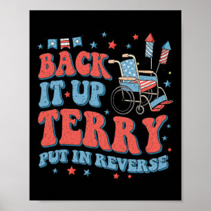 Groovy back-up Terry zet het in omgekeerde vuurwer Poster