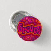 Groovy Badge Ronde Button 3,2 Cm (Voorkant /achterkant)