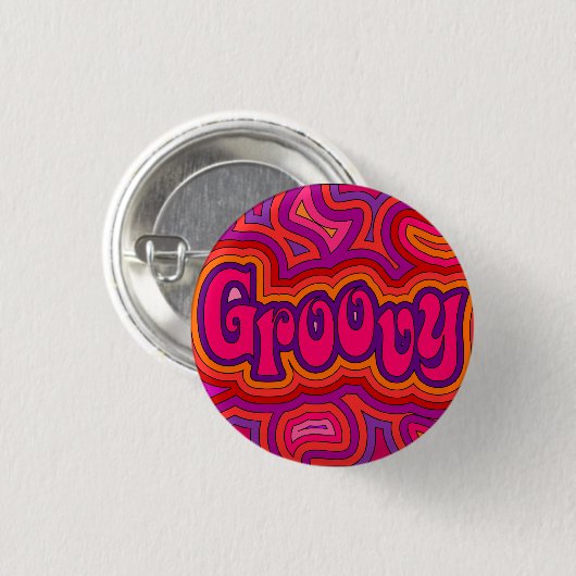 Groovy Badge Ronde Button 3,2 Cm (Voorkant /achterkant)