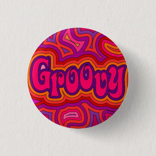 Groovy Badge Ronde Button 3,2 Cm (Voorkant)