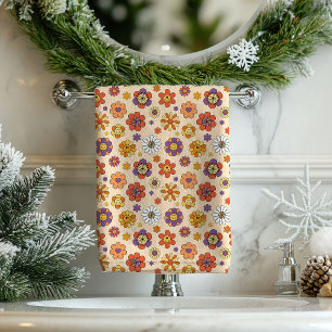 Groovy badhanddoek 70s Boho Eclectische sfeer Pop Bad Handdoek