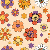 Groovy badhanddoek 70s Boho Eclectische sfeer Pop Bad Handdoek