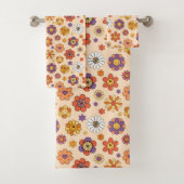 Groovy badhanddoek 70s Boho Eclectische sfeer Pop Bad Handdoek (Insitu)