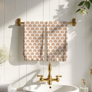 Groovy badhanddoek terracotta koperen tint bad handdoek