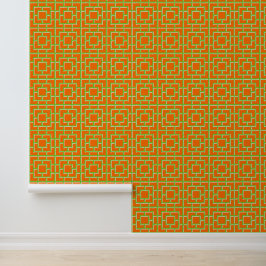 Groovy Bamboe Rooster - Oranje & Limoen Behang
