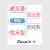 Groovy Band-Aid – Retro Motivatie Healing Design Sticker (Vel)