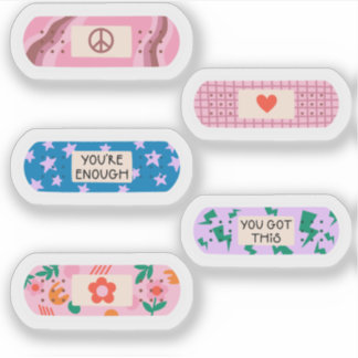 Groovy Band-Aid – Retro Motivatie Healing Design Sticker