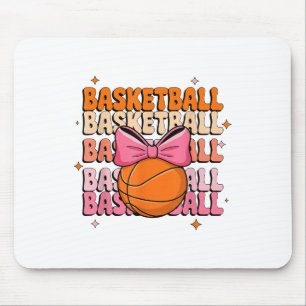Groovy Basketbal Coquette Bow Basketbal Lover Ba Muismat