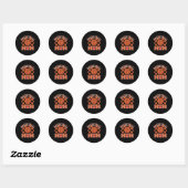 Groovy Basketbal Moeder Basketbal Moeder Moeder Ronde Sticker (Vel)