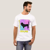 Groovy Basset Hound T-shirt (Voorkant volledig)