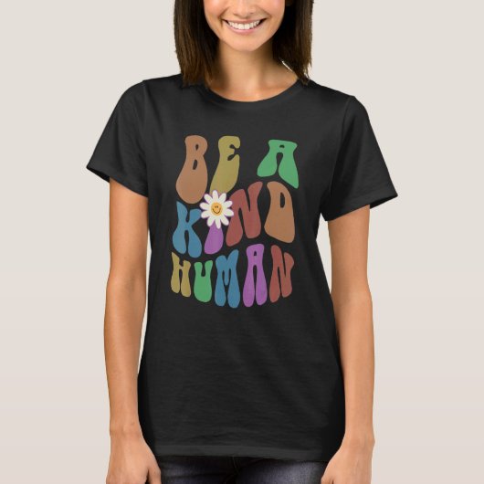 Groovy BE a SOIND HUMAN Retro Anti Bullying Kies T-shirt (Voorkant)