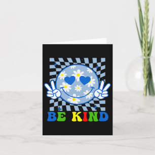 Groovy Be Kind Bloem Vriendelijkheid Glimlach Gezi Kaart