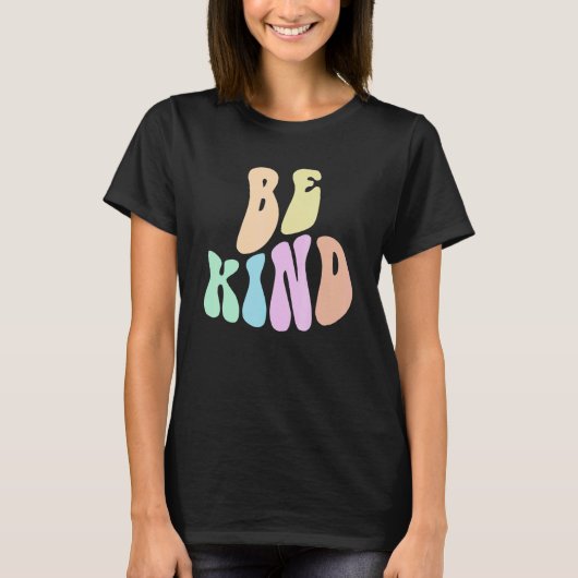 Groovy BE KIND Retro Choose Kindness Anti Bully Fr T-shirt (Voorkant)