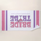 Groovy Beach Bruid Bachelorette Feest Strand Handd Strandlaken (Voorkant)