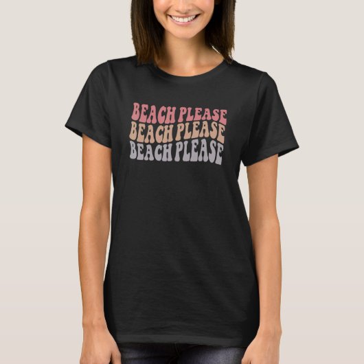 Groovy Beach Please Naakt Bruidsmeisje T-shirt (Voorkant)