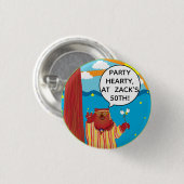 Groovy Beer Party Button (Voorkant /achterkant)