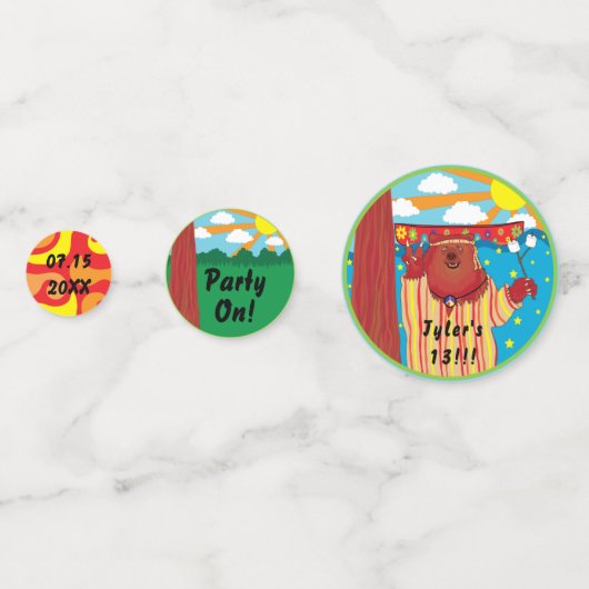 Groovy Beer Party Confetti (Voorkanten)