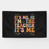 Groovy ben ik Hoi ik ben de leraar Het is mij scho Spandoek (Horizontaal)
