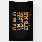 Groovy ben ik Hoi ik ben de leraar Het is mij scho Spandoek (Verticaal)