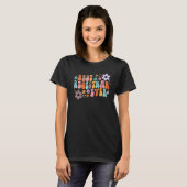 Groovy Best Registrar Ever Back to School Registra T-shirt (Voorkant volledig)