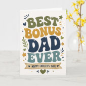 Groovy Beste Bonus Papa Ooit Vaderdag Kaart (Gele Bloem)