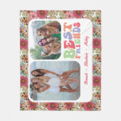 Groovy beste vrienden 2 foto fleece deken (Voorkant)